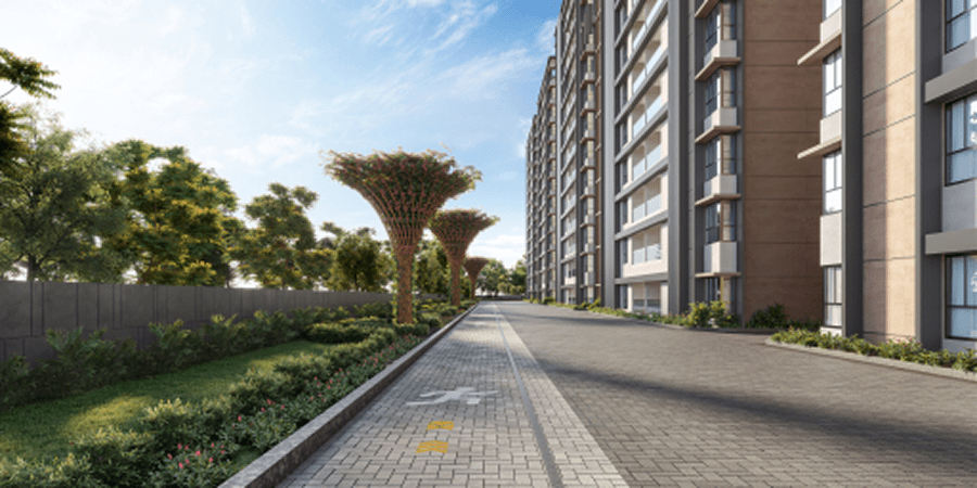 Jogging Track and Blossom Sculpture